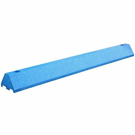 PLASTICS-R-UNIQUE ULTRA4648PBBLL Ultra 4'' x 6'' x 4' Standard Blue Parking Block 466U4648PBBL